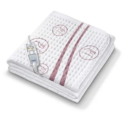 Beurer Wärmeunterbett UB 90 | 2 Wärmezonen | 9 Heizstufen | Baumwolle | 150x80 cm | maschinenwaschbar