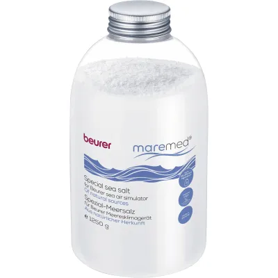 Beurer Spezial-Meersalz MK 500 | 1.250g | über 65 Spurenelemente | für MareMed Meeresklimagerät | inkl. Messbecher