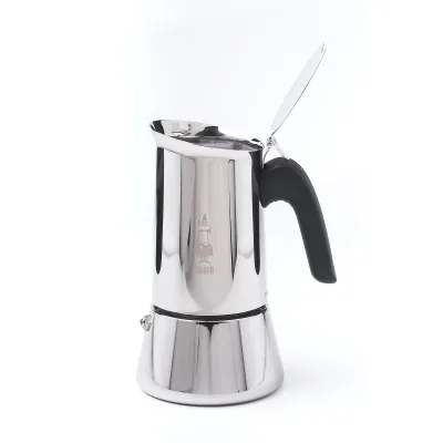 Bialetti Espressokocher New Venus 1683 | 6 Tassen | Induktion | Edelstahl | Moka-Kanne | Silber