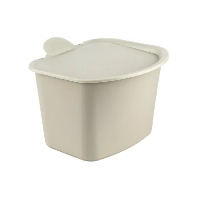 Koziol Bio-Abfallbehälter Bibo | Küchenkomposter | 22,5x20,8x16 cm | BIO-CIRCULAR | spülmaschinengeeignet | sand