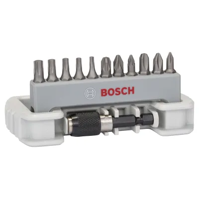 Bosch Bit-Set 2608522129 | Schrauberbit-Set Extra Hart 11-tlg | PH PZ TX | S2-Stahl | Magnethalter | 25mm
