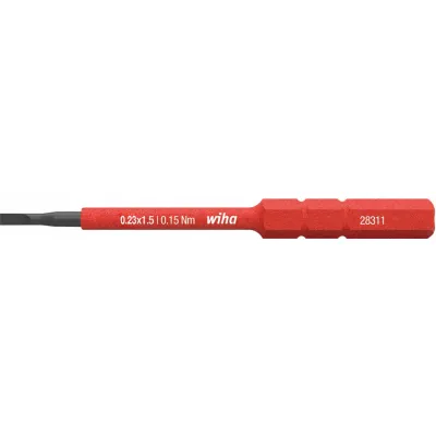 Wiha Bit slimBit electric 283110015 | Schlitz 1,5 x 75 mm | VDE 1000V isoliert | IEC 60900 | passend für slimVario®