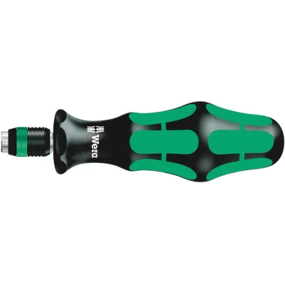 Wera Bit-Schraubendreher 816 R 1/4 Zoll | Rapidaptor Schnellwechselfutter | magnetisch | ergonomisch | schwarz/grün