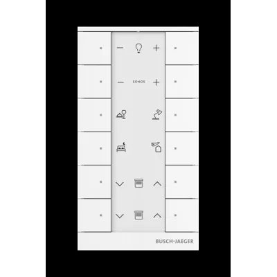BUSCH-JAEGER Raumtemperaturregler SB-F-12.0.11-84 | 12-fach Taster | free@home | Unterputz | weiß | Kunststoff