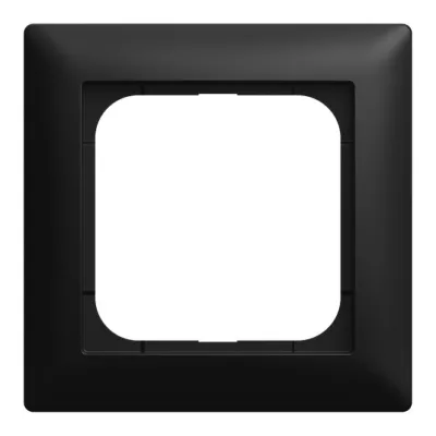 BUSCH-JAEGER Abdeckrahmen 1-fach 1721-915 | Rahmen Schalter & Steckdosen | Busch-balance SI | schwarz matt | 81x81mm