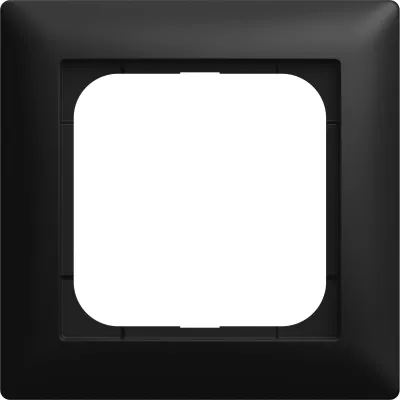 BUSCH-JAEGER Abdeckrahmen 1-fach 1721-915 | Rahmen Schalter & Steckdosen | Busch-balance SI | schwarz matt | 81x81mm