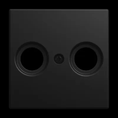 BUSCH-JAEGER Zentralscheibe 2531-915 | Antennensteckdose 2-fach Abdeckung | Unterputz | Kunststoff | schwarz matt