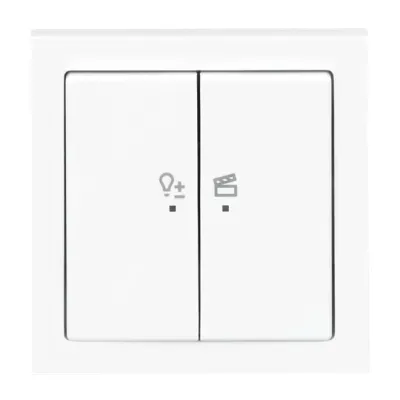 Busch-Jaeger LED-Tastdimmer Set 62851 UJ-84-WL | Unterputz | 2-fach | Wireless | Bluetooth | 10-240W | weiß