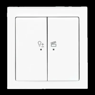 Busch-Jaeger LED-Tastdimmer Set 62851 UJ-84-WL | Unterputz | 2-fach | Wireless | Bluetooth | 10-240W | weiß