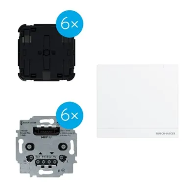 Busch-Jaeger Jalousie-Set Flex Wireless | Starterset 6 Jalousien | Access Point | Unterputz | 230V | IP20