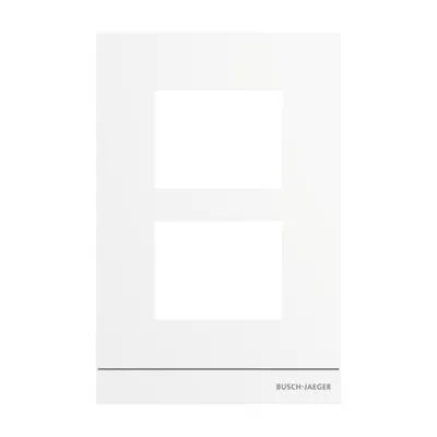 Busch-Jaeger Frontplatte Audio 1/2 41392CF-W-03 | Aluminium | 135x205x20,5mm | variabel montierbar | weiß