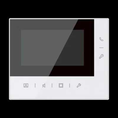 BUSCH-JAEGER Video-Innenstation M22483-W-03 | 2-Draht Aufputz | 4,3 Zoll Touch | Freisprechfunktion | weiß