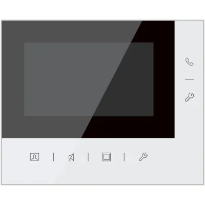 BUSCH-JAEGER Video-Innenstation M22483-W-03 | 2-Draht Aufputz | 4,3 Zoll Touch | Freisprechfunktion | weiß