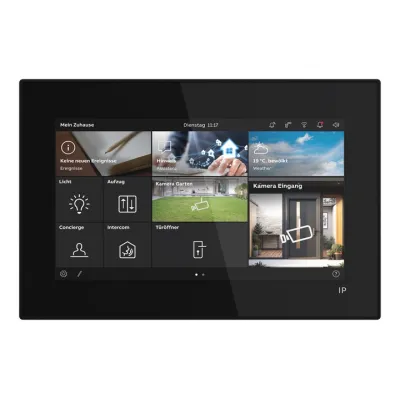 BUSCH-JAEGER Video-Innenstation IP Touch Lite 7 | 7 Zoll Farbmonitor | LAN & Wi-Fi | PoE | Freisprechfunktion | schwarz