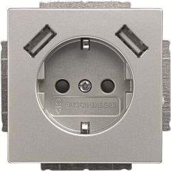 BJ Schuko/USB Steckdose 20 EUCB2USB-866 pur USB-Ladestation edelst