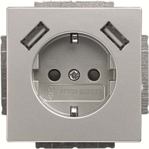 Bild: BJ Schuko/USB Steckdose 20 EUCB2USB-866 pur USB-Ladestation edelst