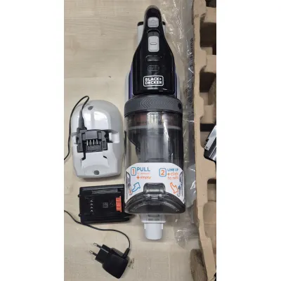 BLACK+DECKER Akku-Stielsauger BHFEV1825CP 18V | Tierhaar-Turbobürste | 4in1 | kabellos | 72 Min Laufzeit | silber (B-Ware)