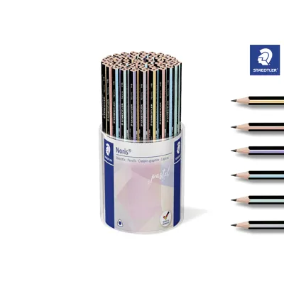 STAEDTLER Bleistift Noris 118 KP72PA | Dreikantform HB | 72 Stück | bruchfest | Pastellfarben | Holz | ergonomisch