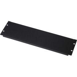 Blindabdeckung, sw, 3HE für 48,3cm (19")-Montage