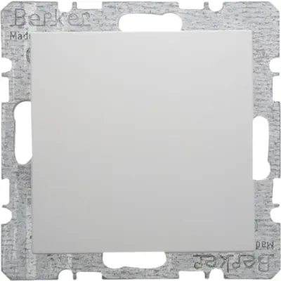 Berker Blindverschluss mit Zentralstück 6710098989 | S.1/B.3/B.7 | Unterputz | Kunststoff glänzend | polarweiß RAL 9010