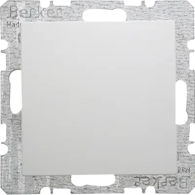 Berker Blindverschluss mit Zentralstück 6710098989 | S.1/B.3/B.7 | Unterputz | Kunststoff glänzend | polarweiß RAL 9010