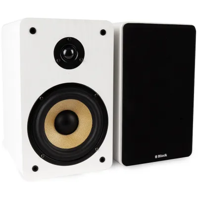 Block Regal-Lautsprecher S-250 Paar | 2-Wege Bassreflex | 40W/100W | 4 Ohm | 40-20000 Hz | Weiß