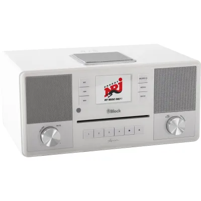 Block Smartradio Aurora | DAB+ Radio | CD-Player | WLAN | Bluetooth | USB | AUX-In | 36W | weiß