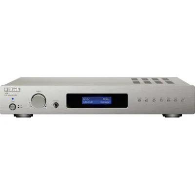 AUDIOBLOCK Vollverstärker V-250 | 2x40W RMS | Phono MM | 5x Stereo Cinch | Line-Out | Kopfhörer | Diamantsilber