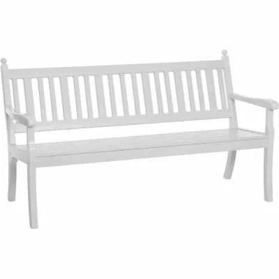 Blome Gartenbank Hohenzollern 102383 | 3-Sitzer | Kunststoff | Landhausstil | 160 cm | weiß | max. 300 kg