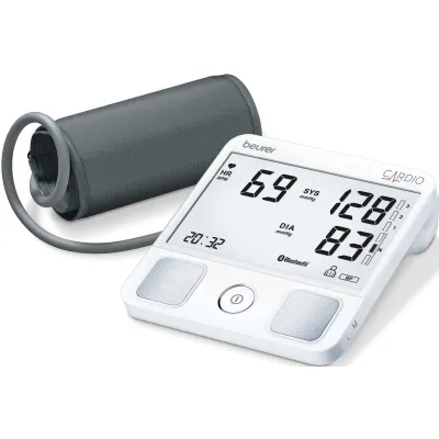 BM 93 Oberarm (weiß, Bluetooth, integrierte EKG-Elektroden)