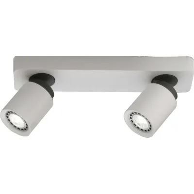 Böhmer LED-Aufbaustrahler 42526 | 2x7W GU10 | dreh- & schwenkbar | Aluminium weiß | 32x6x13,5 cm | IP20