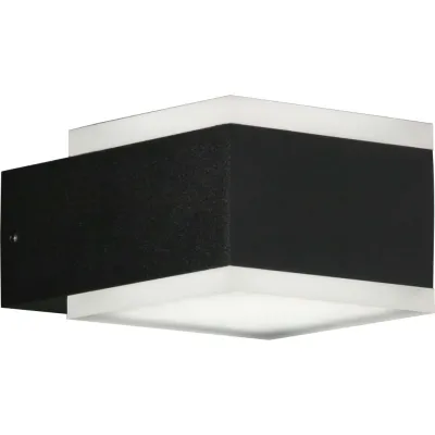 Böhmer LED Außenleuchte 34128 | Wandleuchte 2x6W 1000lm | 3000K warmweiß | Aluminium schwarz | IP54 | fest verbaute LEDs
