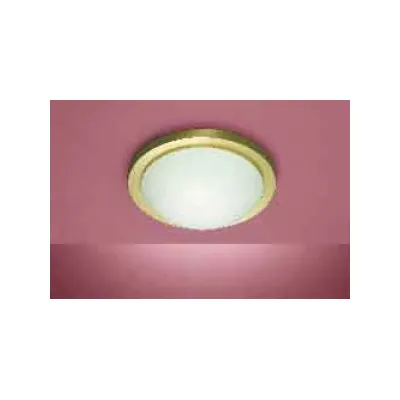 Böhmer Decken- und Wandleuchte 41232 | A60 2x60W E27 | Opalglas matt | Metallarmatur | Ø 410 mm | Messing matt