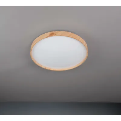 Böhmer Deckenleuchte 44444 LED 24W | Sternenhimmel-Effekt | 1950lm | 3000K warmweiß | Holzdekor | Ø 38cm | IP20