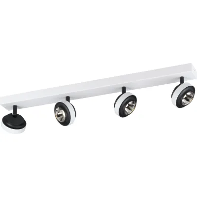 BÖHMER LED Deckenstrahler 44455 | 4-flammig | 20W | 3000K warmweiß | 1200lm | Aluminium | schwenkbar | weiß/anthrazit