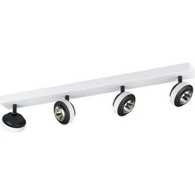 BÖHMER LED Deckenstrahler 44455 | 4-flammig | 20W | 3000K warmweiß | 1200lm | Aluminium | schwenkbar | weiß/anthrazit