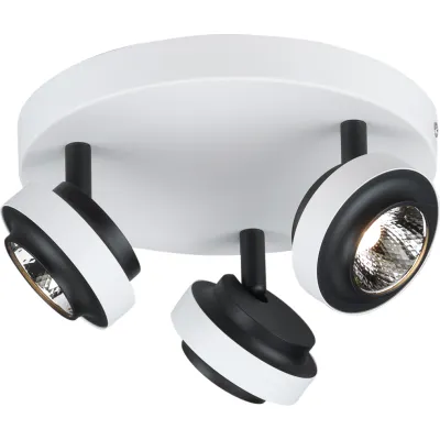 BÖHMER Deckenstrahler 44456 LED 3-flammig | 3x5W | 900lm | 3000K warmweiß | drehbar & schwenkbar | weiß-anthrazit