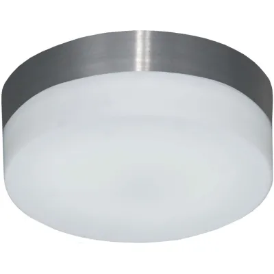 Böhmer LED-Deckenleuchte 44285 | 12W | 950lm | 3000K warmweiß | rund 23cm | matt Nickel | Glas opal | IP20 | Wohnzimmer