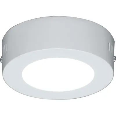 Böhmer LED-Deckenleuchte 44262 | 6W | 400 lm | 3000K warmweiß | rund 12 cm | IP20 | Metall/Kunststoff opal | weiß
