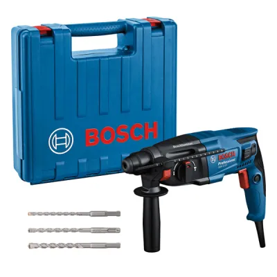 Bohrhammer GBH 2-21 Professional, mit 3-teiligen Bohrer-Set (blau/schwarz, 720 W