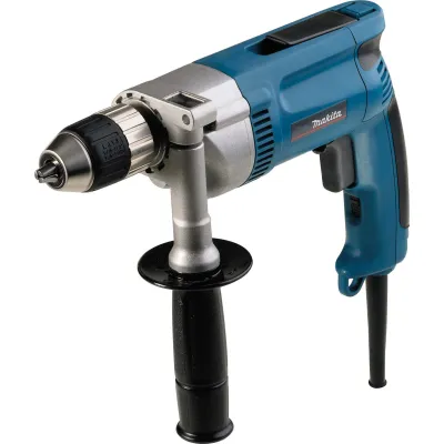 Makita Bohrmaschine DP4001J | 750 W | 1-Gang | Schnellspannbohrfutter 13 mm | 52 Nm | Aluminium-Gehäuse | blau/silber