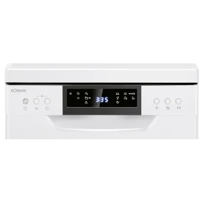 Bomann Geschirrspüler GSP 7418 | 45 cm | 10 Maßgedecke | 7 Programme | freistehend/unterbau | weiß | Energieklasse D