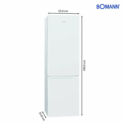 Bomann Kühl-Gefrierkombination KG 184.1 | 269L | Energieklasse D | 180x55x55,8cm | LED | leise 39dB | Weiß