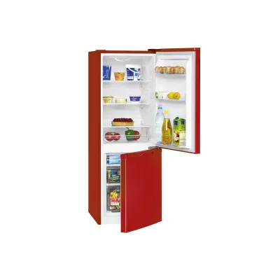 Bomann Kühl-Gefrierkombination KG 320.2 | 175l | Abtauautomatik | LED | 143x49,5x56,2cm | Energieklasse E | rot