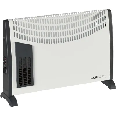 Clatronic Konvektor Heizung KH 3433 N | 2000W | 3 Heizstufen | Thermostat | Gebläse | Frostschutz | Wandmontage | Weiß