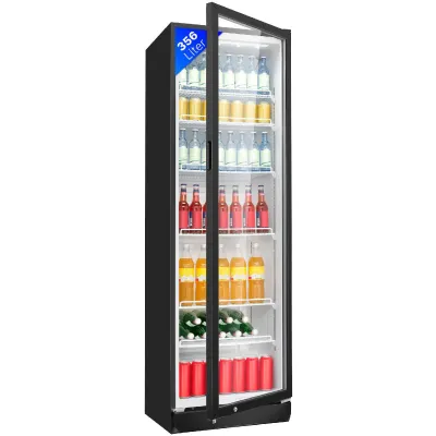 Bomann Flaschen- & Getränkekühlschrank KSG 7351 | 347L Glastür abschließbar | 6 Ablagen höhenverstellbar | LED | Schwarz