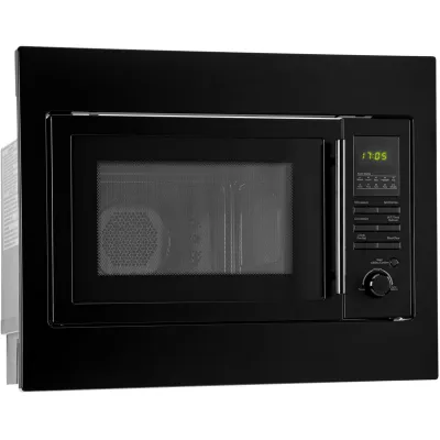 Bomann Einbau-Kombi-Mikrowelle MWG 2216 H EB | 25 l | Grill | Heißluft | 900 W | 12 Programme | Edelstahl | Schwarz