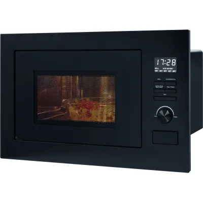 Bomann Einbau-Mikrowelle MWG 3001 H EB | Kombi-Mikrowelle mit Grill & Heißluft | 25L | 900W | Schwarz