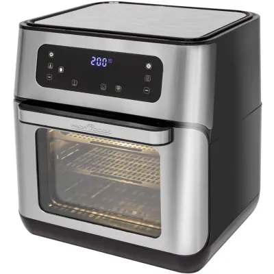 ProfiCook Heißluftfritteuse PC-FR 1200 H | 11L XXL | 1500W | 9 Programme | Edelstahl/Schwarz | Touch-Bedienung