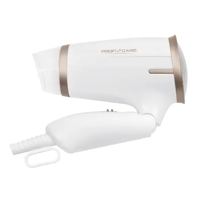 ProfiCare Haartrockner PC-HT 3009 | klappbar | 1400 Watt | 2 Stufen | Kaltstufe | Überhitzungsschutz | weiß-champagner